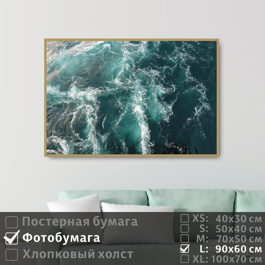 

Постер на фотобумаге ПолиЦентр Морская волна 90х60 см, МорскаяВолна