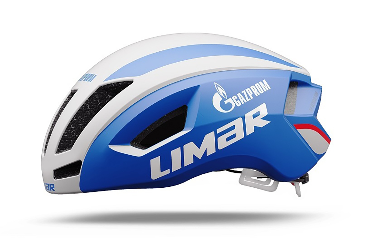 фото Велосипедный шлем limar air speed, gazprom white/blue, l