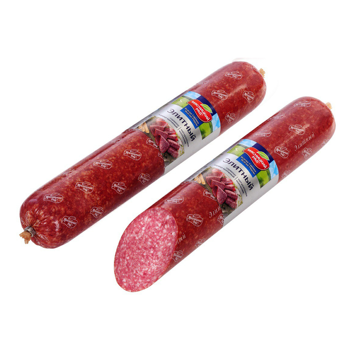 Колбаса варено-копченая Мясницкий ряд Элитный Сервелат +-500 г