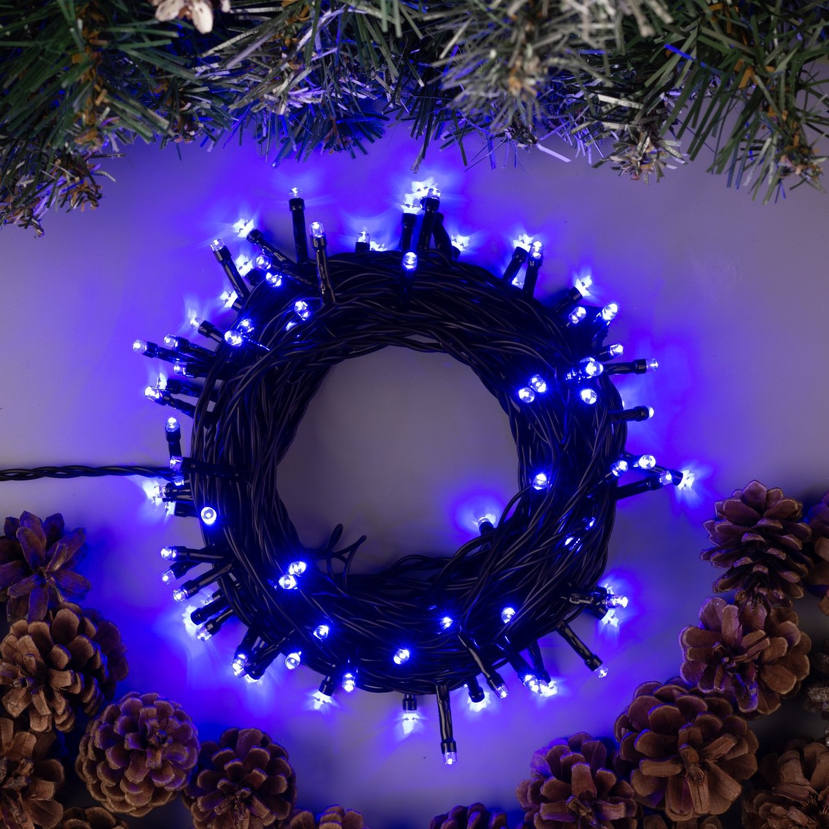 фото Световая гирлянда новогодняя qvatra christmas led lights 3m blue 3 м синий