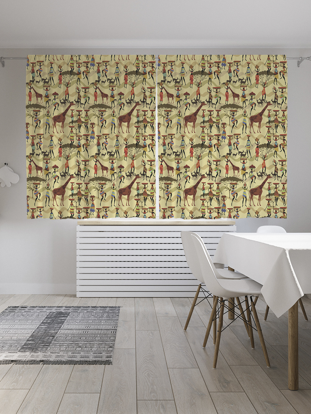 

Шторы JoyArty с фотопечатью "Африканские рисунки" из сатена, 290х180 см, Африканские рисунки