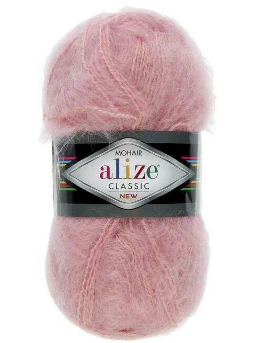 

Пряжа ALIZE "Mohair classic New", 200 мх100 г, 161 пудра, Розовый, "Mohair classic New", 200 мх100 г, 161 пудра