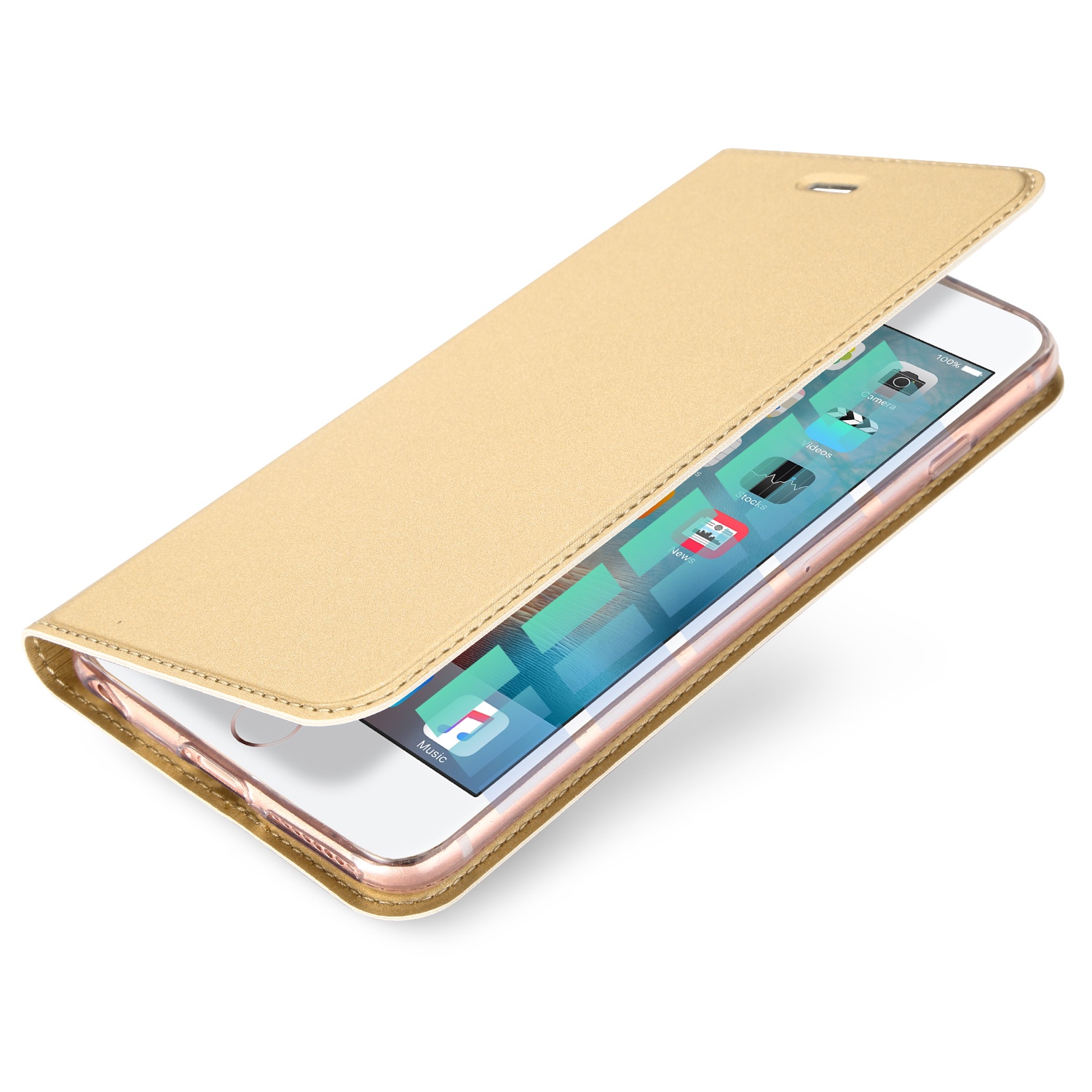 фото Чехол книжка dux ducis для iphone 5 / 5s / se max skin series золотой