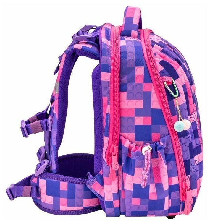 

Ранец Belmil Sturdy Bulid It Pink, поясничный ремешок, 2 отд., с брелком, 38х35х19 см, 338-82/9 BULID IT PINK