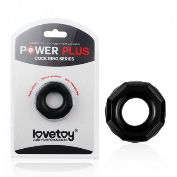 фото Эрекционное кольцо lovetoy черное power plus cock ring