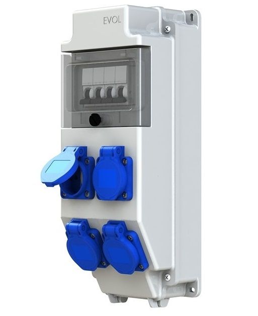 Навесной щит с розетками EVOL COMBOX 5 0101-001-1 11932₽