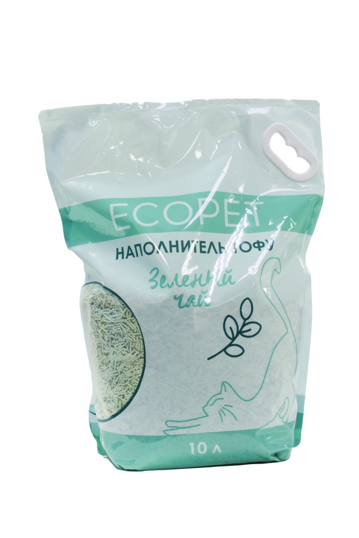 Наполнитель EcoPet Тофу зеленый чай 10л 2шт