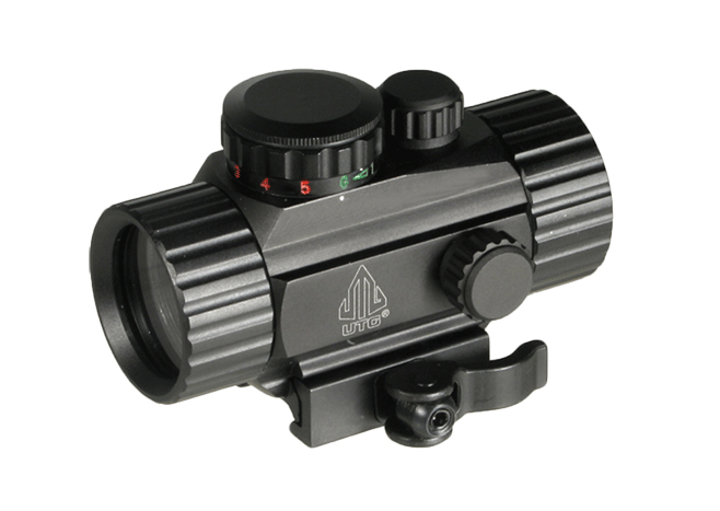 

Коллиматорный прицел Leapers 1x30 UTG 4" Compact ITA Red/Green Circle Dot Sight на Weaver, 1x30 UTG 4' Compact ITA Red/Green Circle Dot Sight c интегрированным креплением на Weaver SCP-RG40CDQ