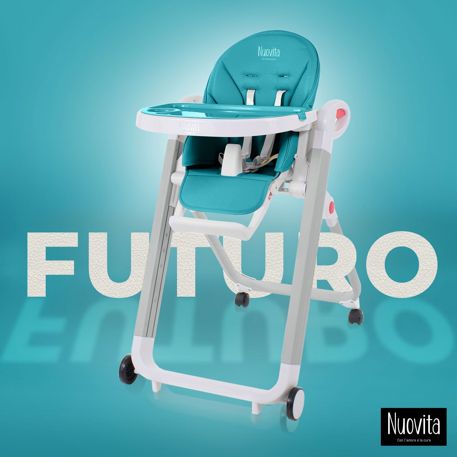 Стульчик для кормления Nuovita Futuro Bianco (Turchese/Бирюзовый) стульчик для кормления nuovita futuro bianco viola фиолетовый