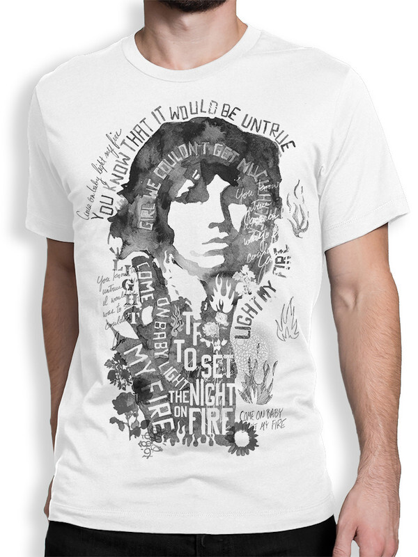 фото Футболка мужская design heroes the doors - джим моррисон белая s