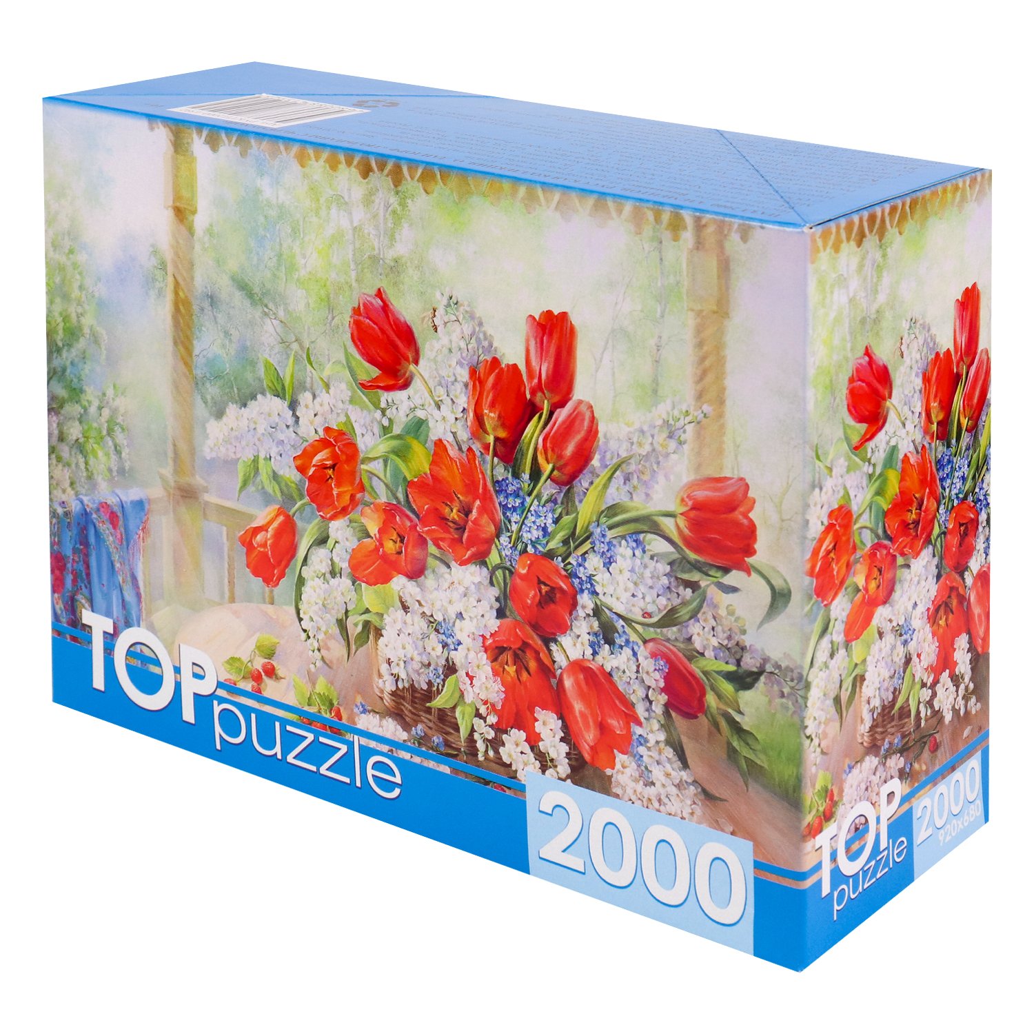 фото Пазл рыжий кот о. дандорф. тюльпаны с черемухой, 2000 эл. руктп2000-1592