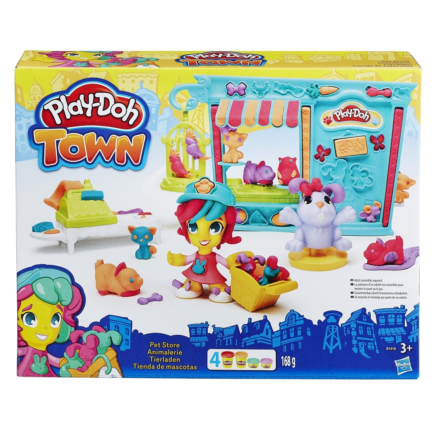 фото Набор пластилина hasbro play-doh town магазинчик домашних питомцев