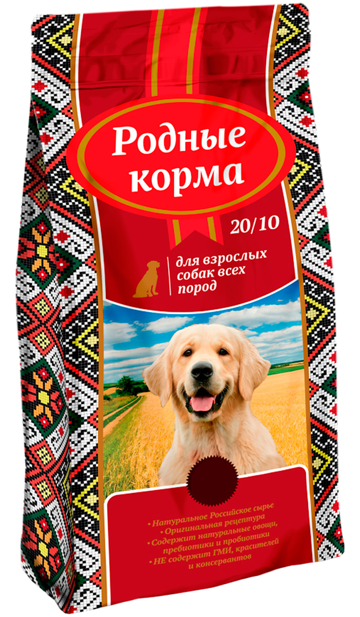 фото Сухой корм для собак родные корма 20/10 , курица, 10кг