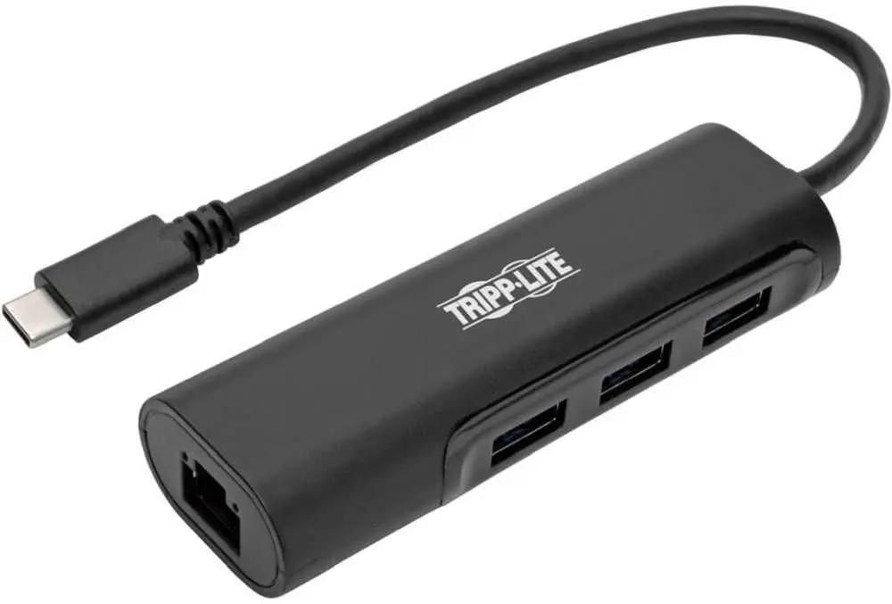 Разветвитель TripLite USB Type-C-3xUSB ARJ-45 вилка-розетка м U460-003-3A1GB черный 3718₽