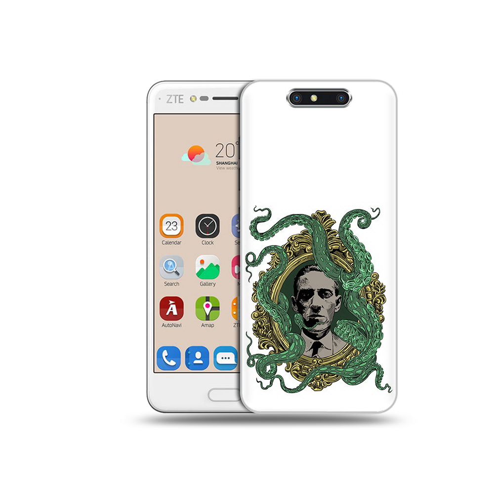 

Чехол MyPads Tocco для ZTE Blade V8 портрет с кракеном (PT100217.451.552), Прозрачный, Tocco