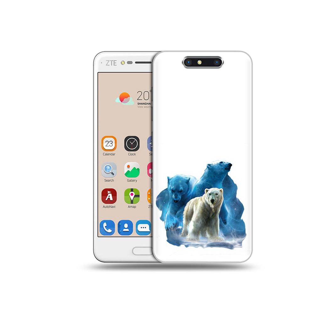 

Чехол MyPads Tocco для ZTE Blade V8 полярный медведь (PT100217.451.549), Прозрачный, Tocco