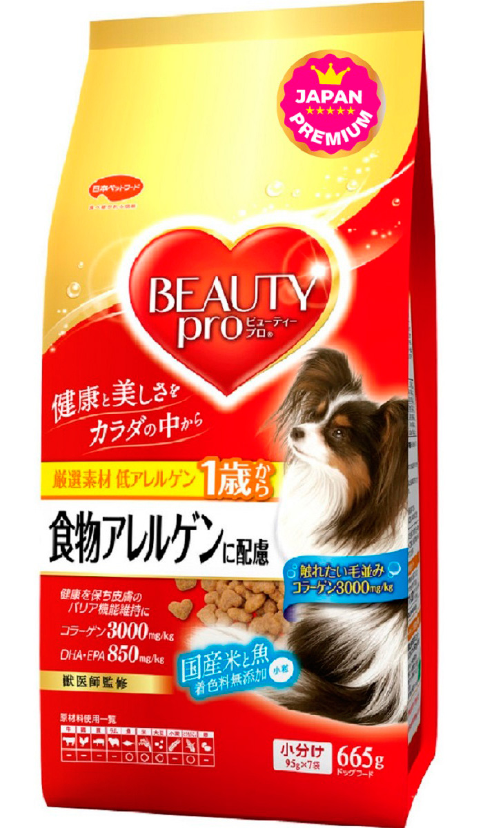 фото Сухой корм для собак japan premium pet beauty pro гипоаллергенный, рыба, рис, 0.665кг