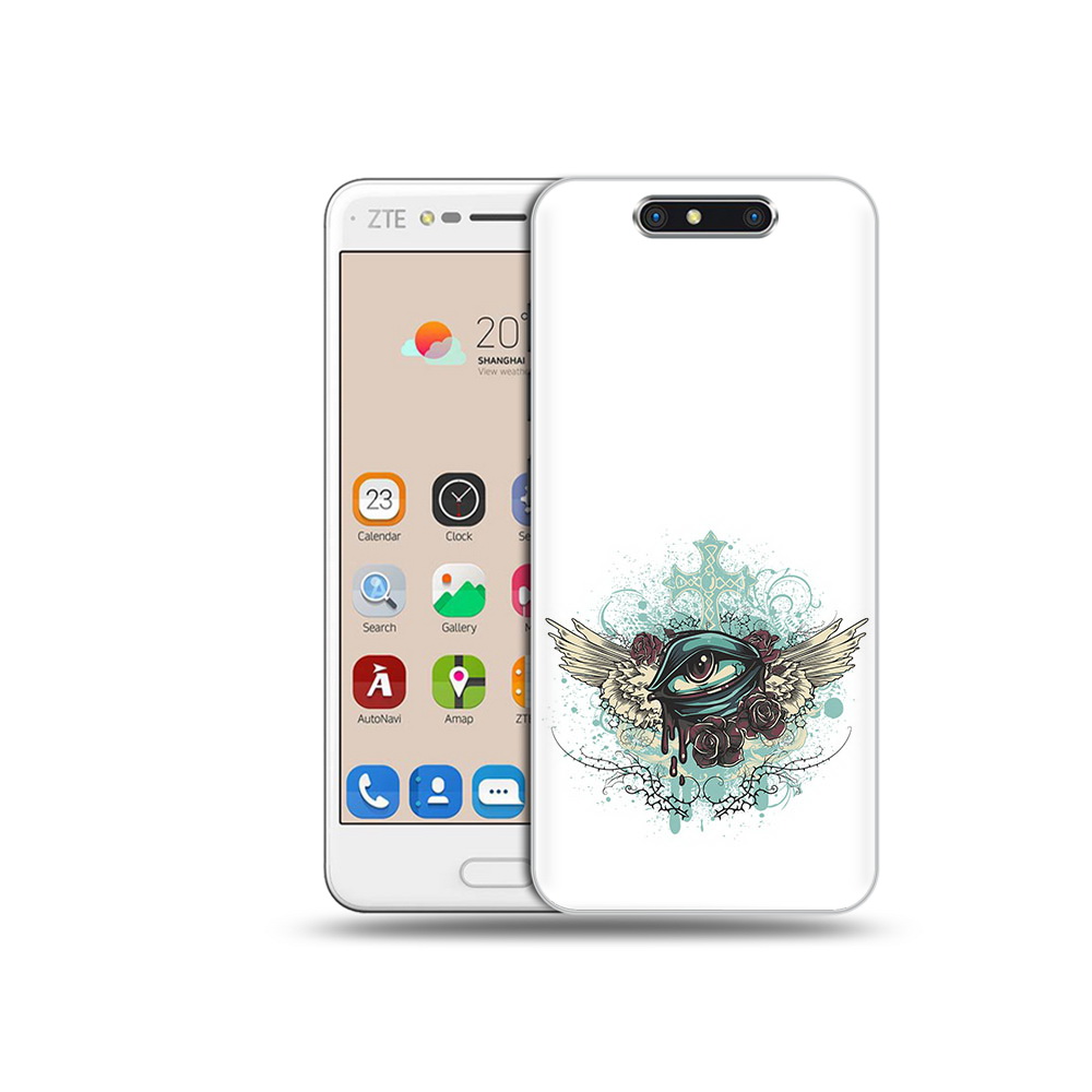 

Чехол MyPads Tocco для ZTE Blade V8 плачущий глаз с крыльями (PT100217.451.544), Прозрачный, Tocco