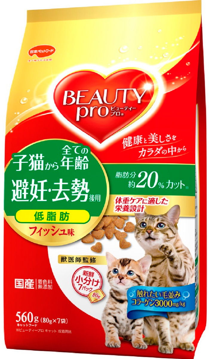 Сухой корм для кошек Japan Premium Pet BEAUTY PRO , рыба,  0.56кг