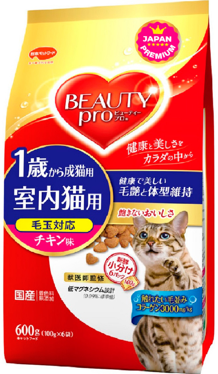 фото Сухой корм для кошек japan premium pet beauty pro , цыпленок, 0.6кг