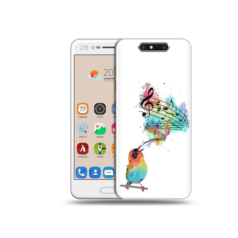 Чехол MyPads Tocco для ZTE Blade V8 певчая птичка (PT100217.451.536)