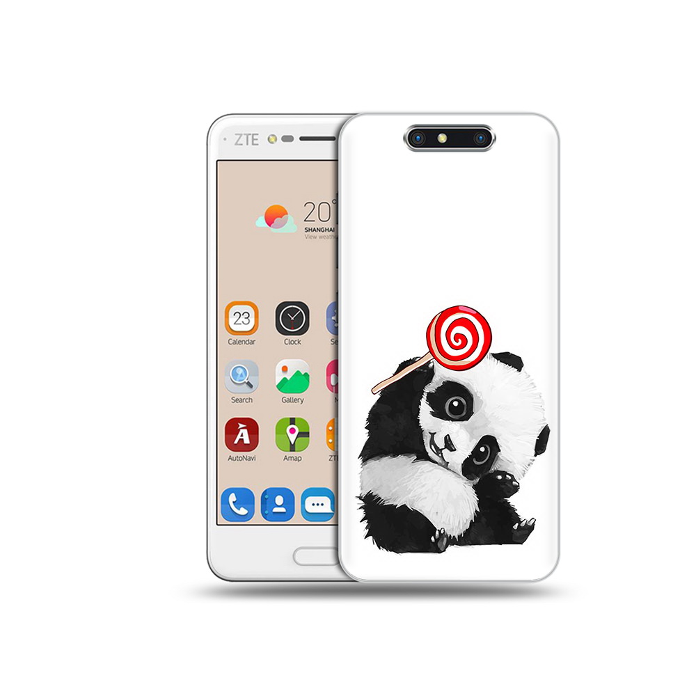 

Чехол MyPads Tocco для ZTE Blade V8 панда с леденцом (PT100217.451.534), Прозрачный, Tocco