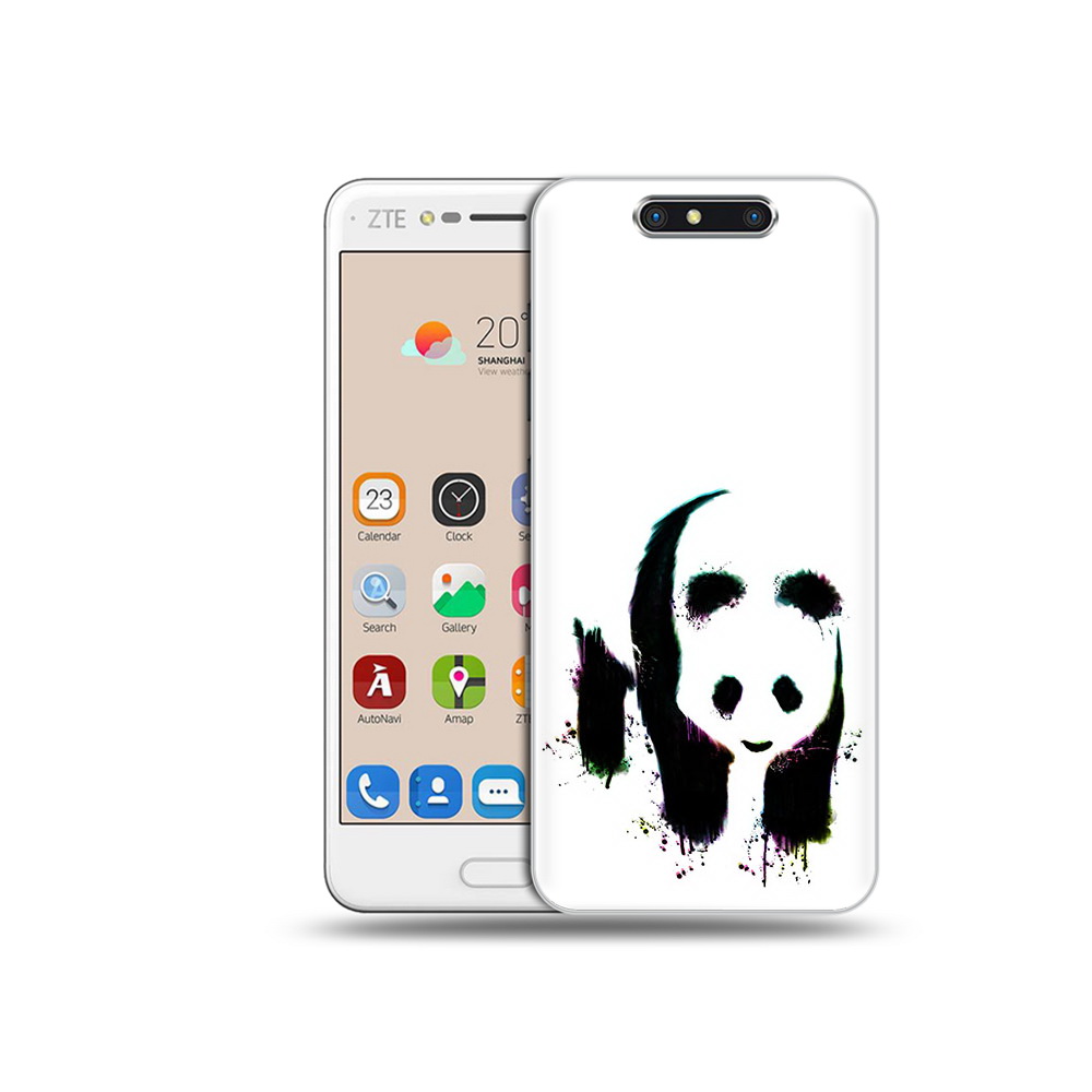 

Чехол MyPads Tocco для ZTE Blade V8 панда в акварели (PT100217.451.532), Прозрачный, Tocco