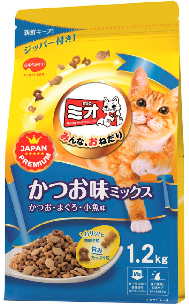 фото Сухой корм для кошек japan premium pet mio 5 секретов здоровья , тунец, 1.2кг