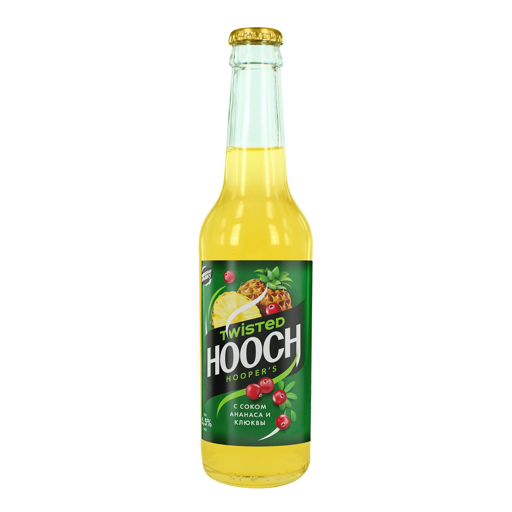 

Коктейль Hooch Твистед ананас-клюква газированный 5,5% 0,33 л