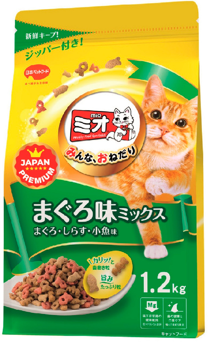 фото Сухой корм для кошек japan premium pet mio 5 секретов здоровья, тунец, 1.2кг