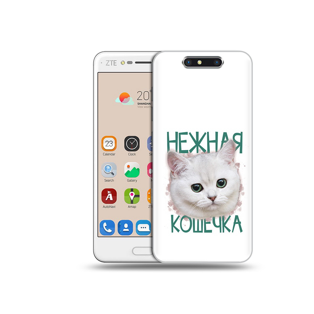 

Чехол MyPads Tocco для ZTE Blade V8 нежная кошечка (PT100217.451.520), Прозрачный, Tocco