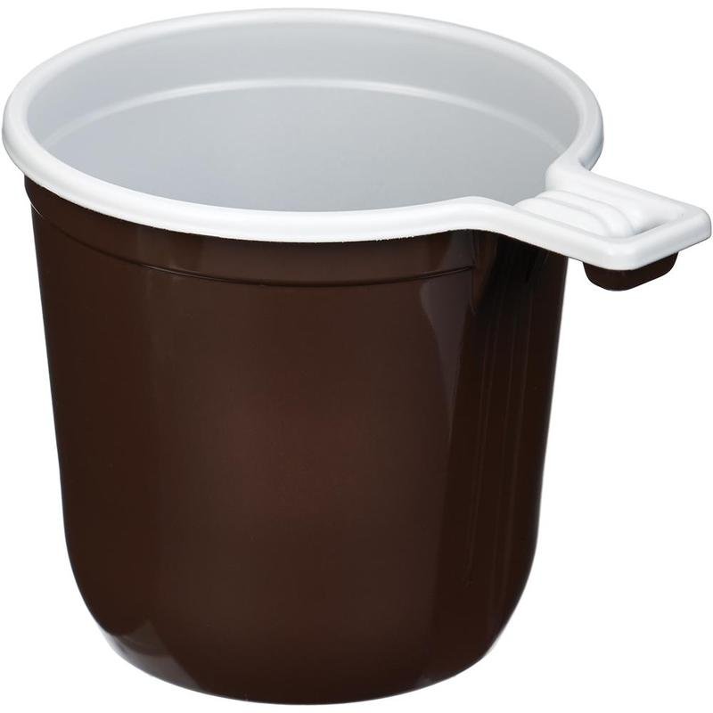 фото Чашка одноразовая кофейная, 200 мл, цвет коричнево-белый 50 шт. nobrand
