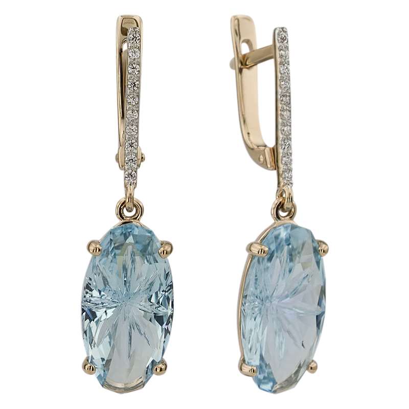 

Серьги из красного золота с фианитом/топазом ALORIS Серьги 1680ТКц, Серьги 1680ТКц
