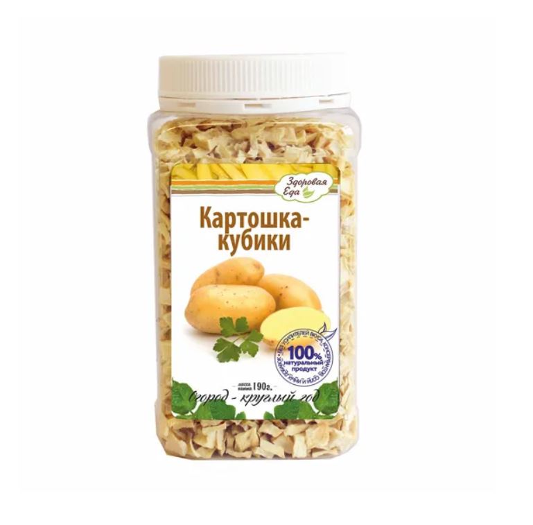 

Картофель Здоровая еда сушеный кубиками, 190 г