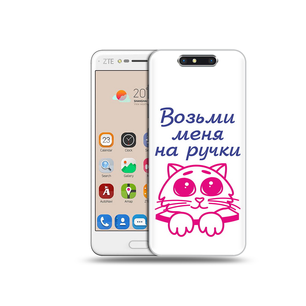 Чехол MyPads Tocco для ZTE Blade V8 мяу (PT100217.451.491)