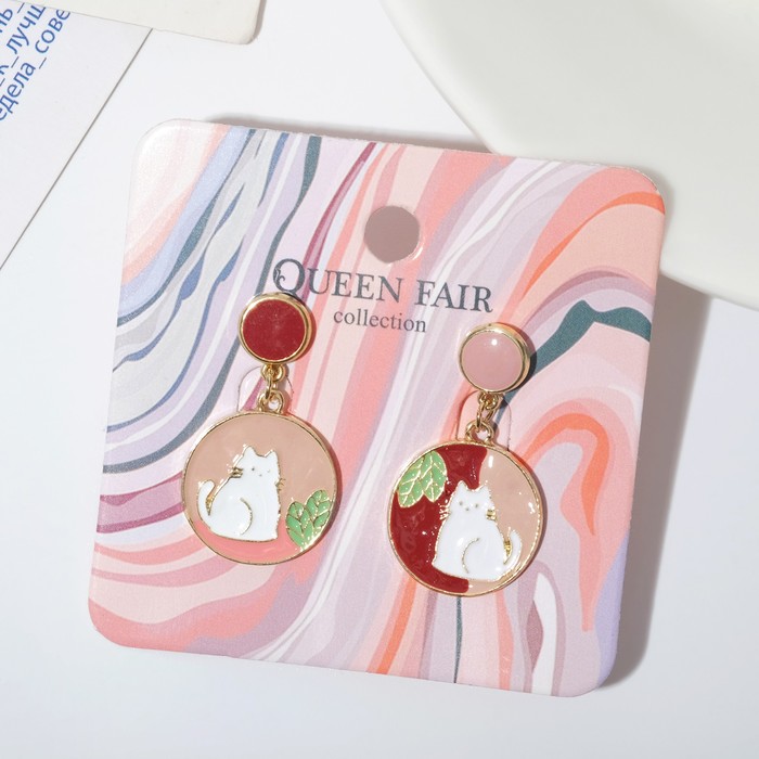 

Серьги подвески из бижутерного сплава NoBrand 7292433, эмаль, 7292433