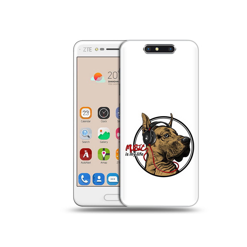 Чехол MyPads Tocco для ZTE Blade V8 музыкальная собака (PT100217.451.490)
