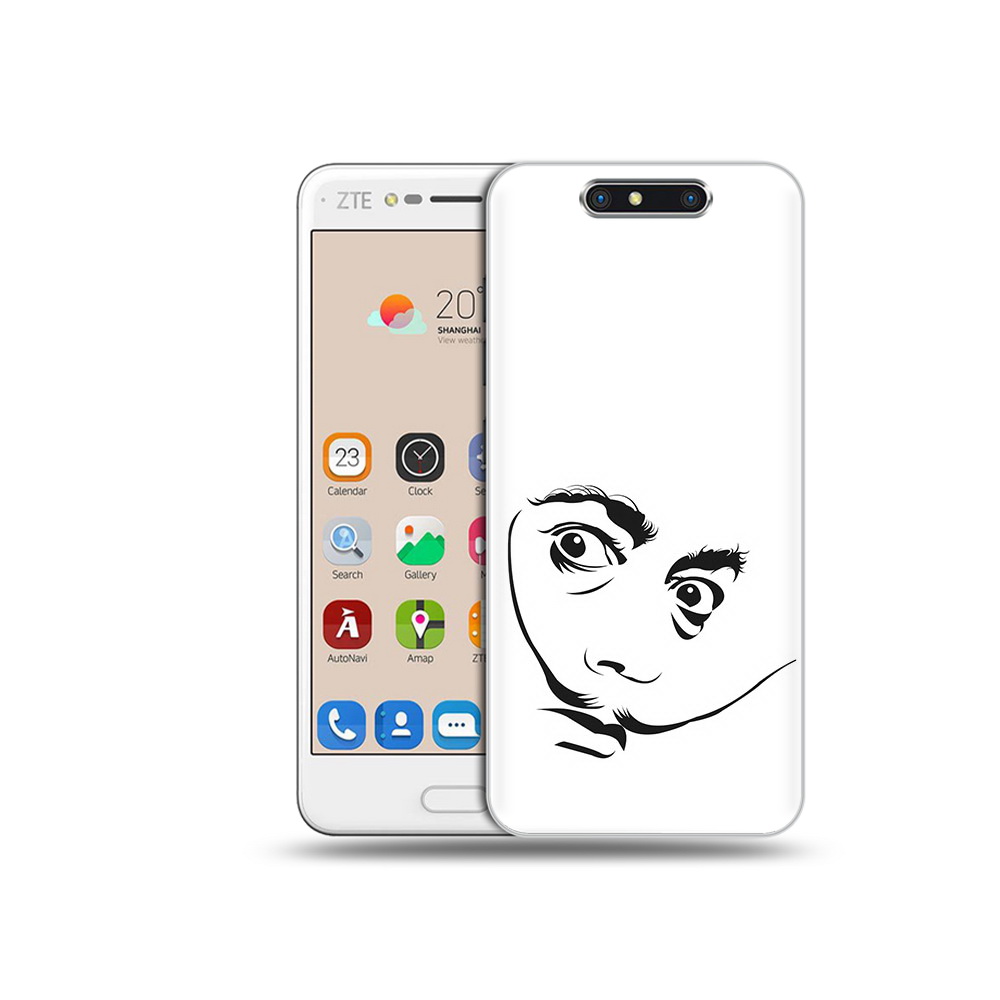 

Чехол MyPads Tocco для ZTE Blade V8 мужчина с длинными усами (PT100217.451.487), Прозрачный, Tocco
