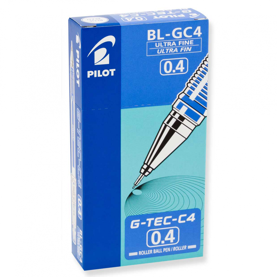 Ручка гелевая Pilot G-Tec-C4 синяя 0,4мм (упаковка из 12 штук)