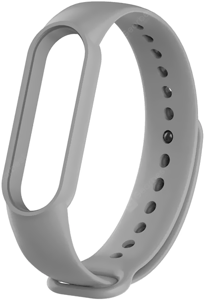 фото Сменный ремешок xiaomi silicon strap для mi band 5 (grey)