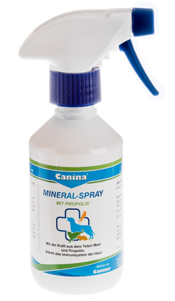 Спрей для кошек и собак CANINA Mineral Spray, для шерсти и кожи с прополисом, 250мл
