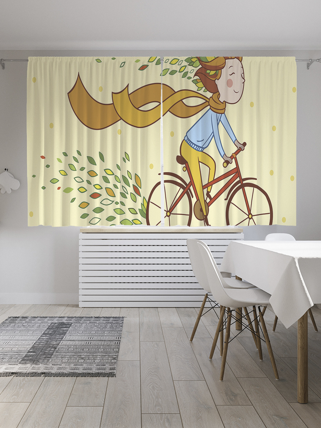 

Шторы JoyArty с фотопечатью "Велопрогулка" из сатена, 290х180 см, Велопрогулка