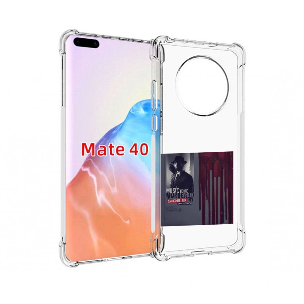 

Чехол MyPads Tocco для Huawei Mate 40 Eminem MUSIC TO BE MURDERED BY, Прозрачный, Tocco
