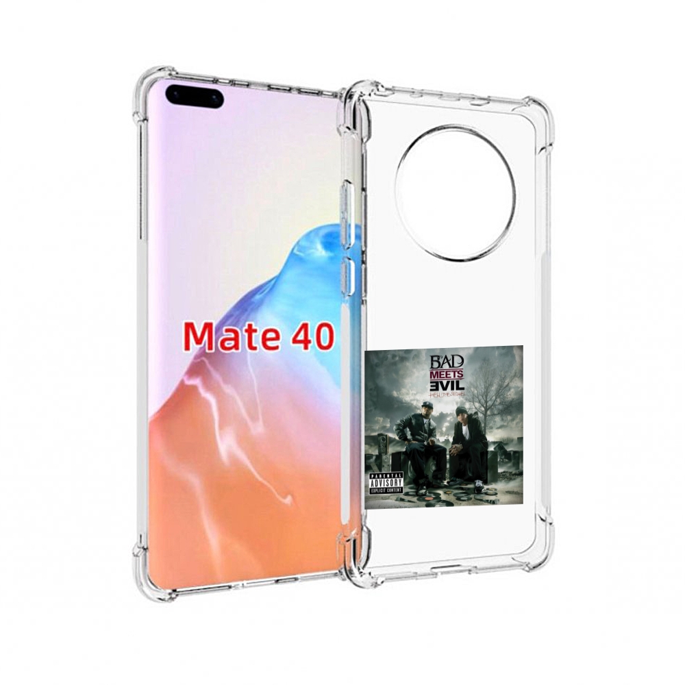 

Чехол MyPads Tocco для Huawei Mate 40 Eminem BAD MEETS EVIL – HELL THE SEQUEL, Прозрачный, Tocco