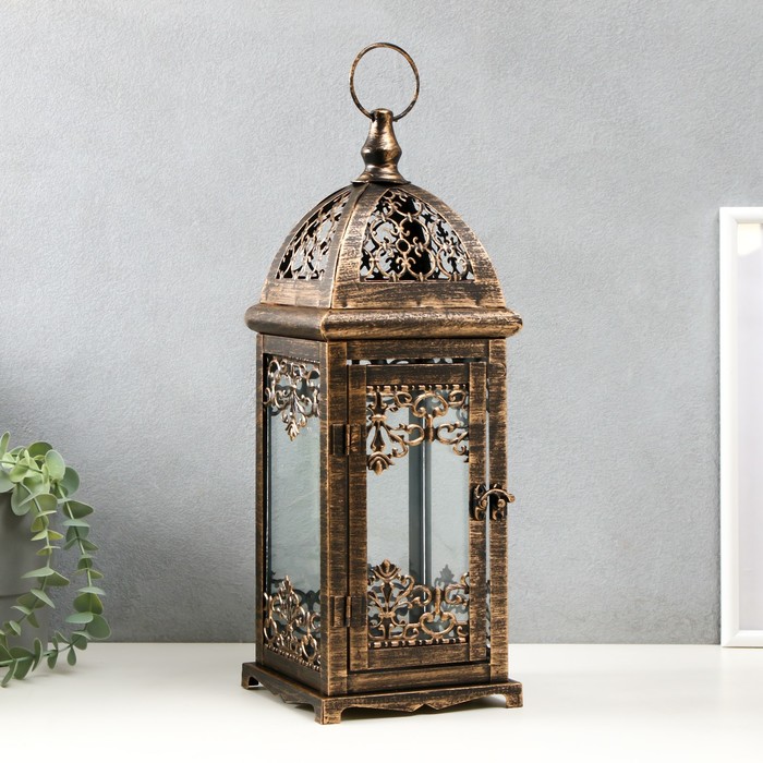 

Подсвечник металл Стефано 9914864 135х135х375 см, Золотистый