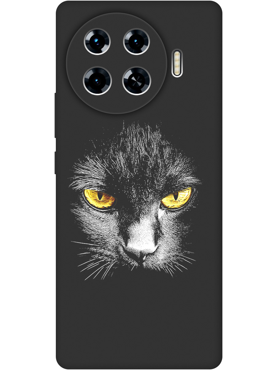 

Силиконовый чехол на Tecno Spark 20 Pro+ с принтом матовый черный 833701, Черный;белый;золотистый, 783985012