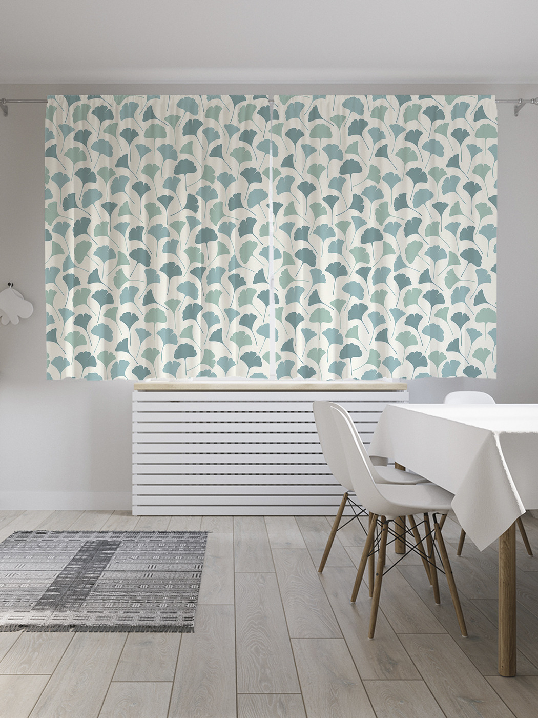 

Шторы JoyArty с фотопечатью "Монотонные листья гинкго" из сатена, 290х180 см, Монотонные листья гинкго