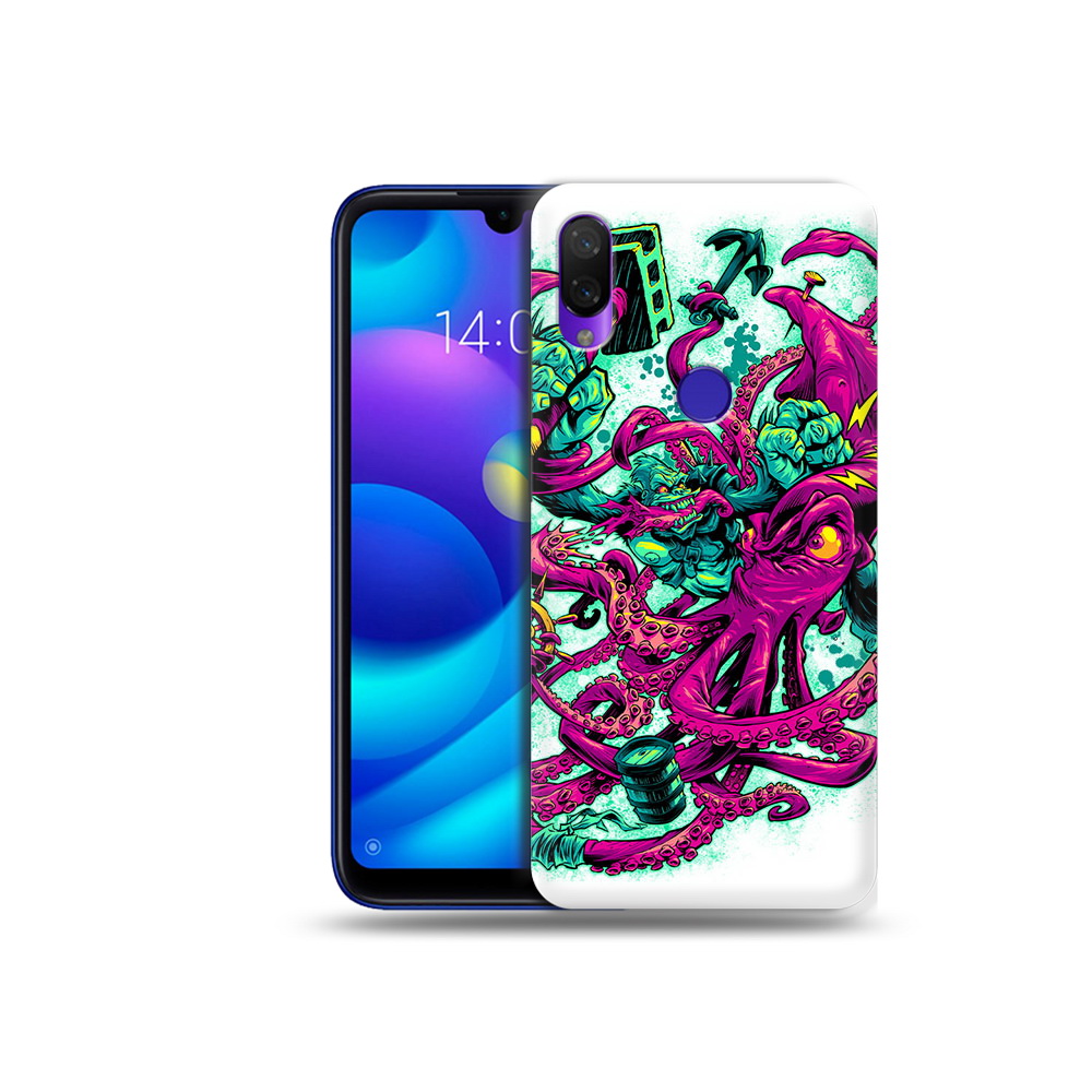 

Чехол MyPads Tocco для Xiaomi Mi Play фиолетовый кракен (PT128724.322.657), Прозрачный, Tocco