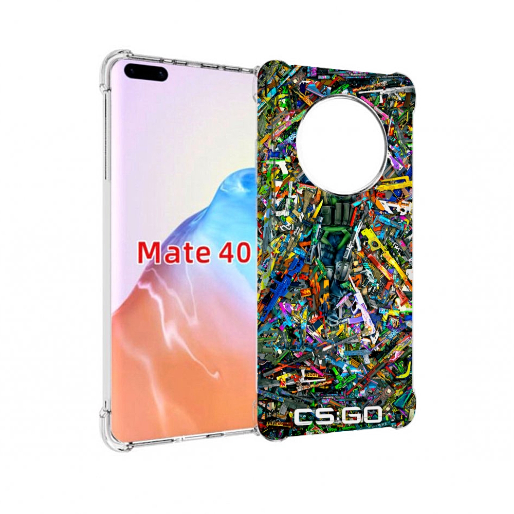 

Чехол MyPads Tocco для Huawei Mate 40 CS GO guns skins мужской, Прозрачный, Tocco