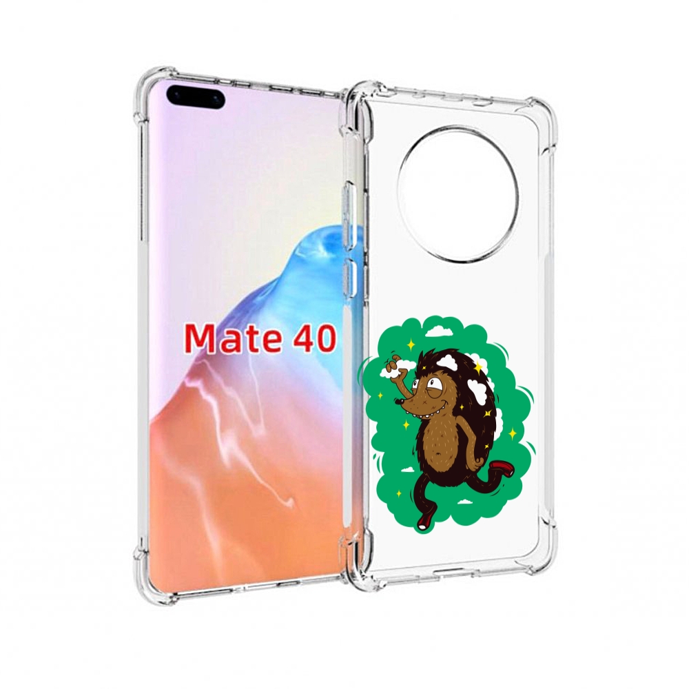 

Чехол MyPads Tocco для Huawei Mate 40 Ежик в облаках, Прозрачный, Tocco
